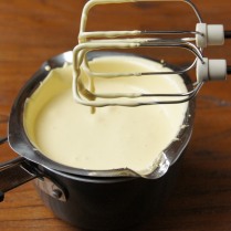 Egg mixture is thick and creamy