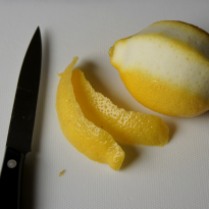 Peel lemon skin