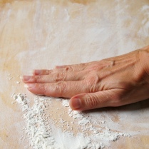 Flour the surface